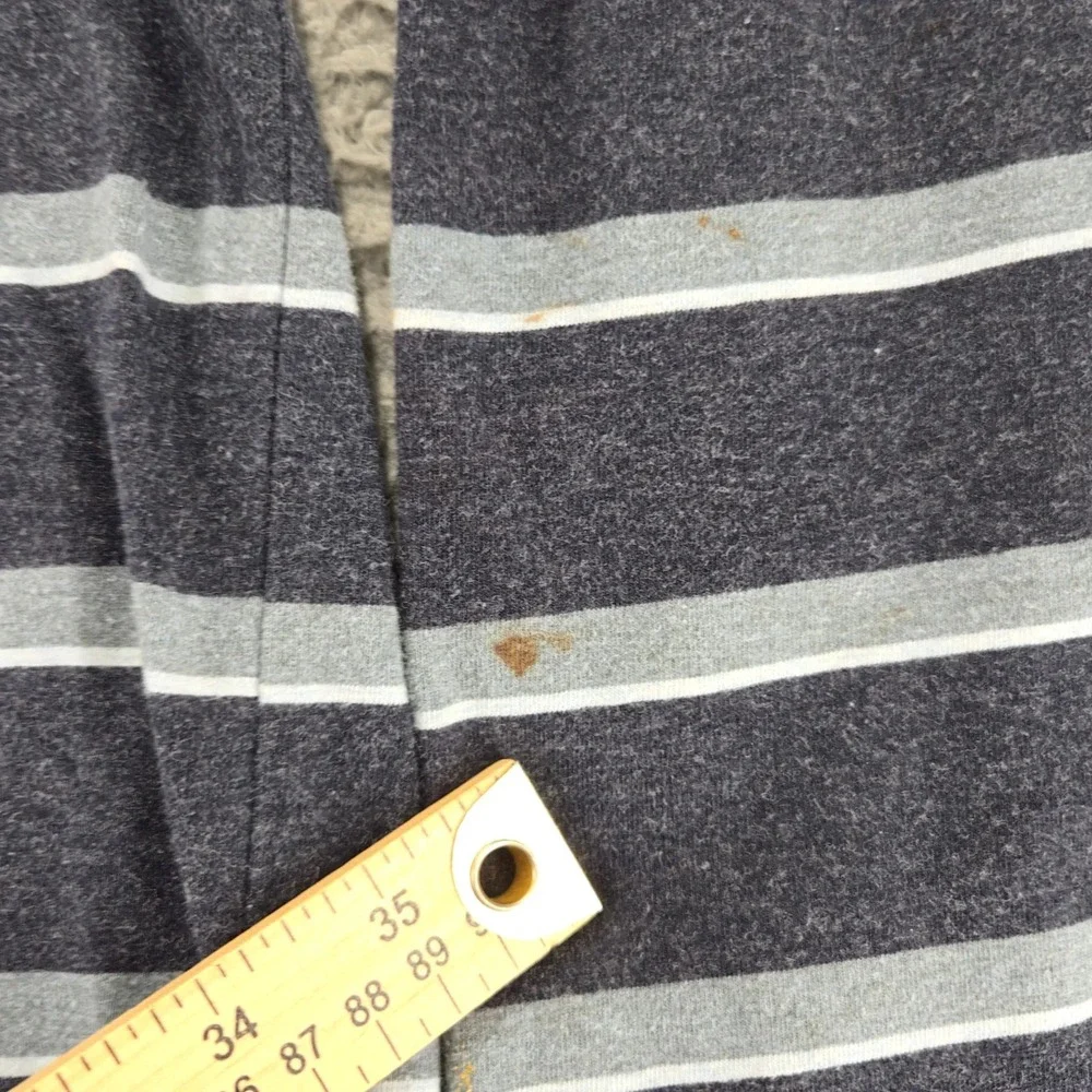 Banana Republic Shirt Mens Large Blue Striped Long Sleeve Polo Pocket Stretch